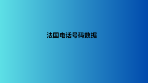 法国电话号码数据